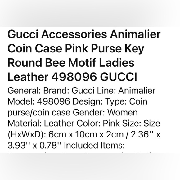 Gucci Pink and Gold Key Holder / Handbag Charm with Decorative Bee - Authentic - Picture 3 of 10
